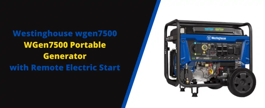 WGen7500 Portable Generator with Remote Electric Start